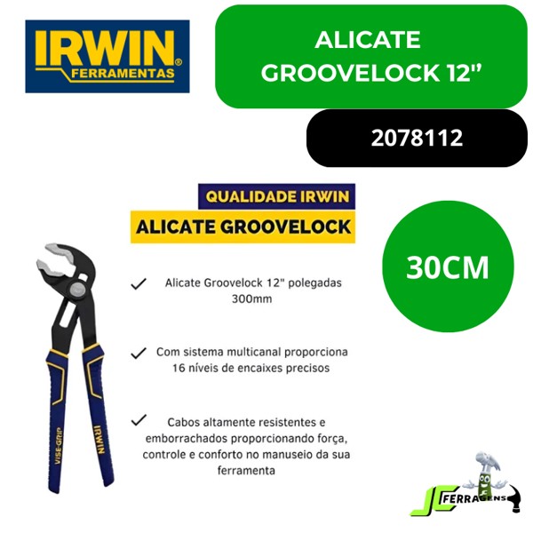 ALICATE GROOVELOCK IRWIN V-GRIP 12" 30CM - 2078112