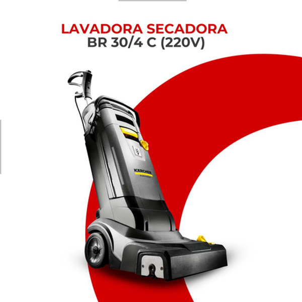 LAVADORA E SECADORA ELETRICA DE PISO COM 820W KARCHER - BR 30/4 C PROFISSIONAL - 9.398-624.0