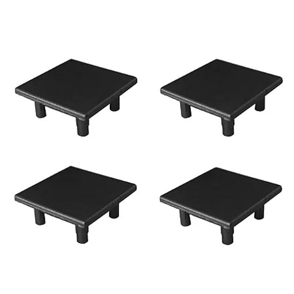 TAMPA ACABAMENTO PERFIL LINK ROMETAL - PACOTE COM 04 - COR: PRETO