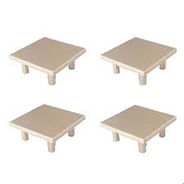 TAMPA ACABAMENTO PERFIL LINK ROMETAL - PACOTE COM 04 - COR: DOURADO