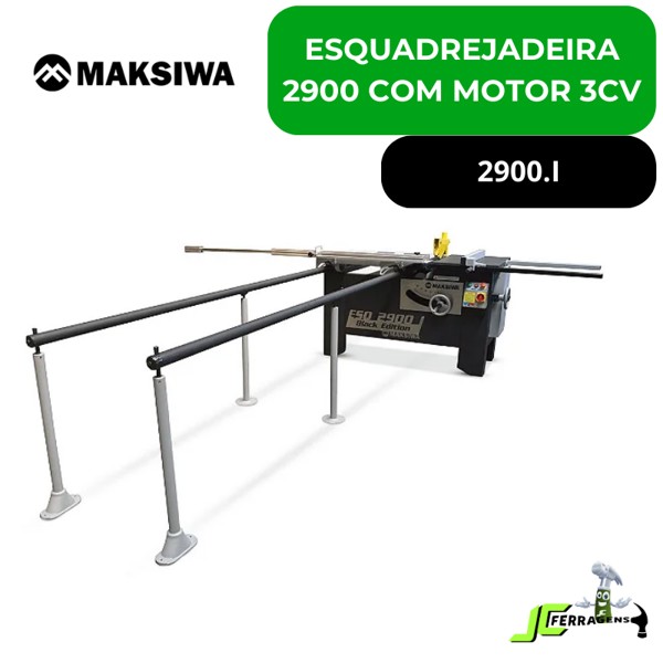 ESQUADREJADEIRA COM EIXO INCLINAVEL E MOTOR DE 3CV MONOFASICO MAKSIWA - 2900.I 