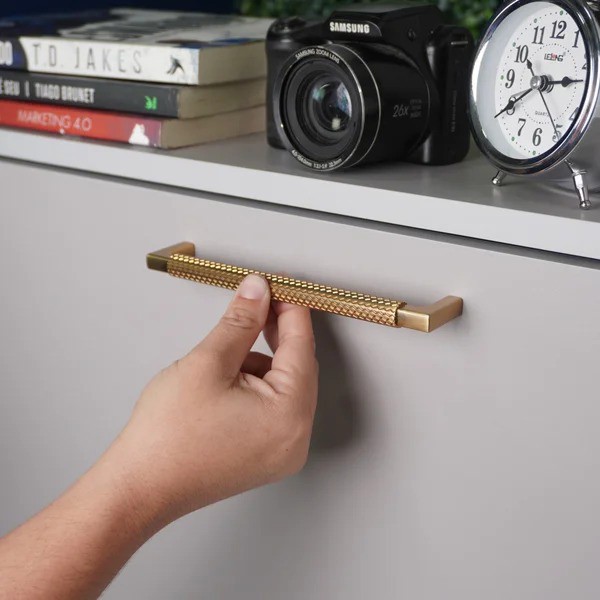 PUXADOR ITALYLINE ALCA ZIGRINATO - IL1780 160MM BRONZE (25015)
