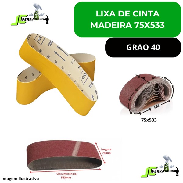 LIXA CINTA PADRAO 75X533 - GRÃO: 040