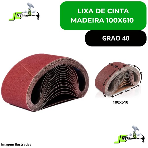 LIXA CINTA PARA MAKITA - TAMANHO: 100X610, GRÃO: 040