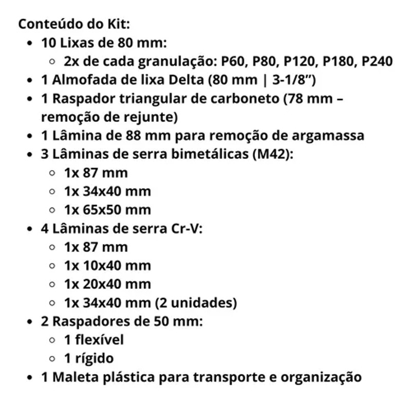 JOGO DE 23PCS MULTICORTADORA OCILANTES COM ESTOJO INGCO - AKTMT2301