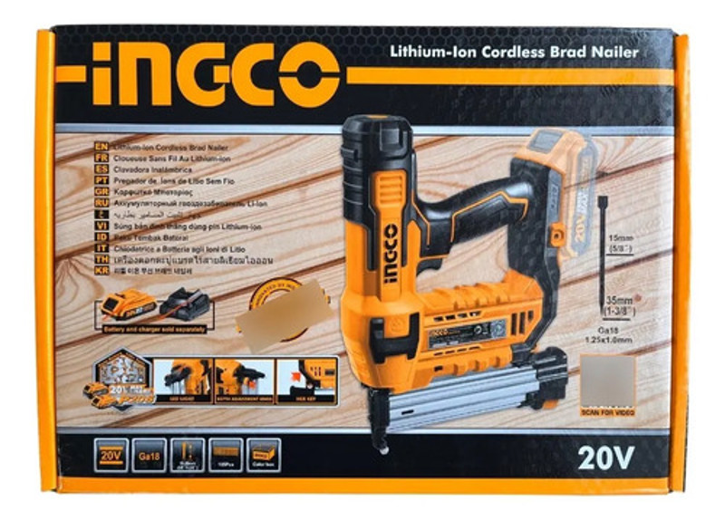 PINADOR INGCO 18GA 35MM BATERIA 20V -  CBNLI3505