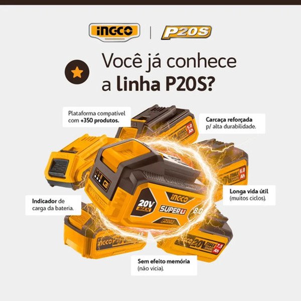 POLITRIZ LIXADEIRA 7" BATERIA 20V INGCO - APLI2018