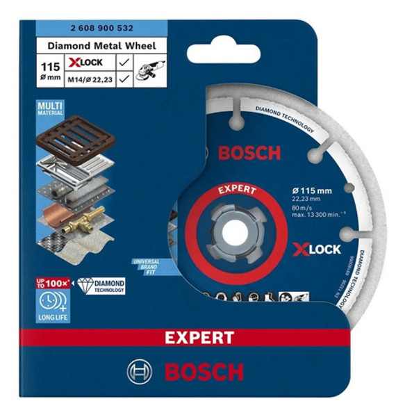 DISCO CORTE DIAMANTADO DE 115MM PARA INOX E FERRO BOSCH - 2608.900.532-000