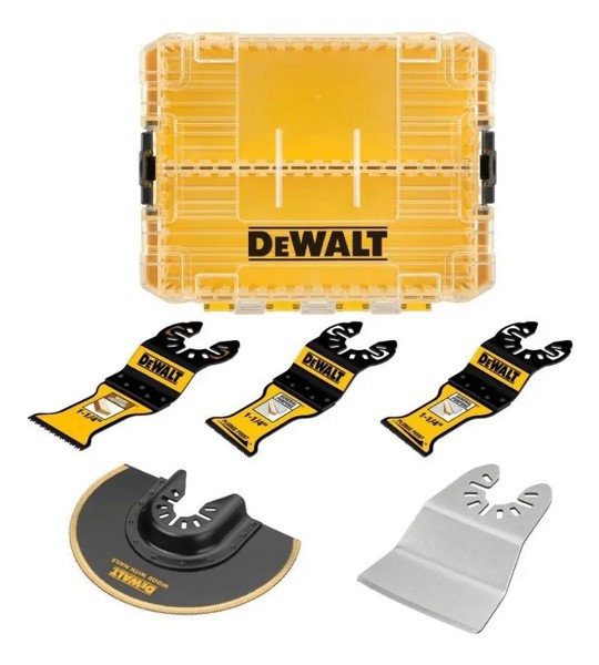JOGO DE 05PCS MULTICORTADORA OCILANTES COM ESTOJO DEWALT - DWA425GST