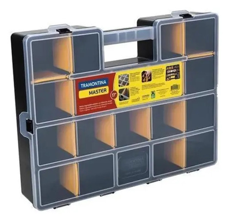 ORGANIZADOR TRAMONTINA PLASTICO 17'' 43CM COM 14 DIVISORIAS - 43805017