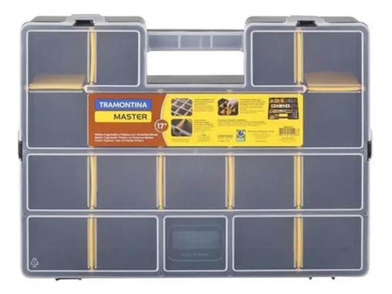 ORGANIZADOR TRAMONTINA PLASTICO 17'' 43CM COM 14 DIVISORIAS - 43805017