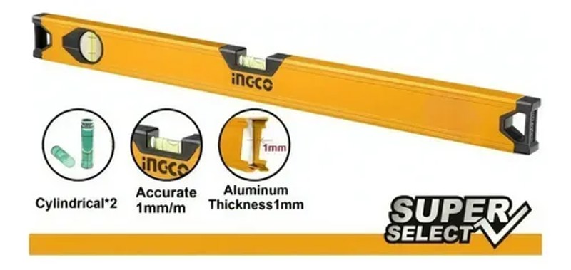NIVEL 02 BOLHAS DE ALUMINIO COM 60CM INGCO - HSL58060