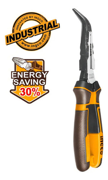 ALICATE DE BICO MEIA CANA CURVO ALTA PERFORMANCE INGCO -  HHBNP28160