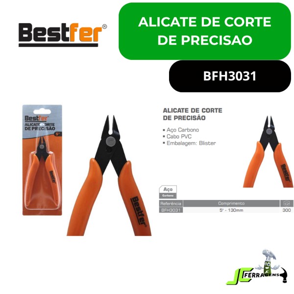 ALICATE DE CORTE DE PRECISAO 5'' BESTFER - BFH3031