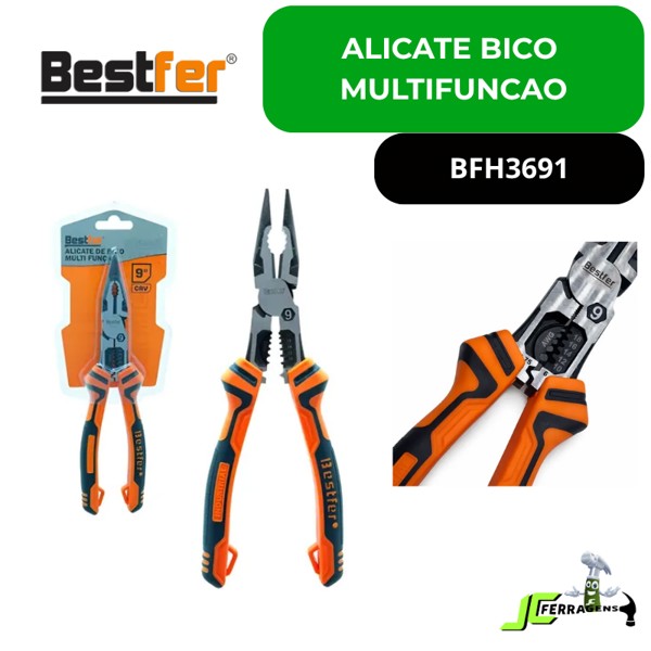 ALICATE DE BICO MULTIFUNCAO 9'' BESTFER - BFH3691 