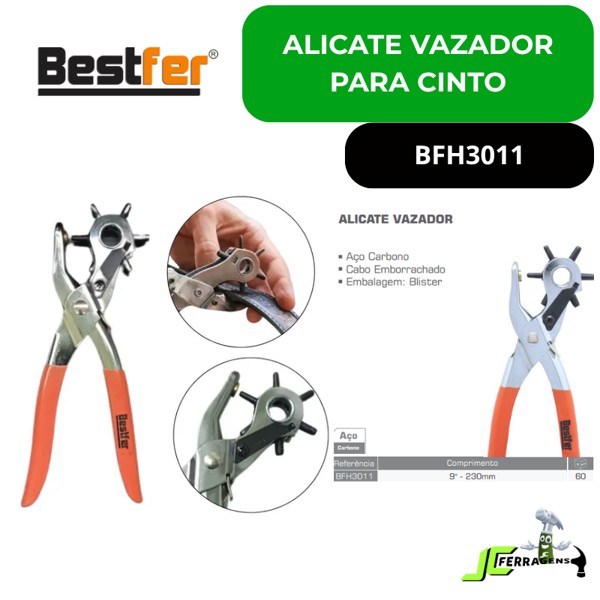 ALICATE VAZADOR PARA CINTO 9'' BESTFER - BFH3011 