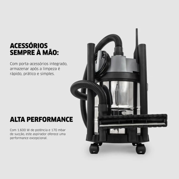 ASPIRADOR DE PO E AGUA ELETRICO COM 1400W KARCHER - NT 2000 220V