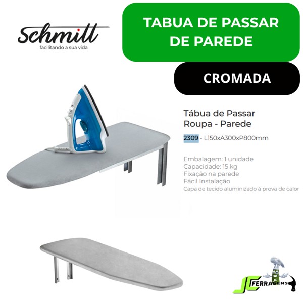 TABUA DE PASSAR DE PAREDE COM CAPA SCHMITT (A220 x L250 x P680) - 2309