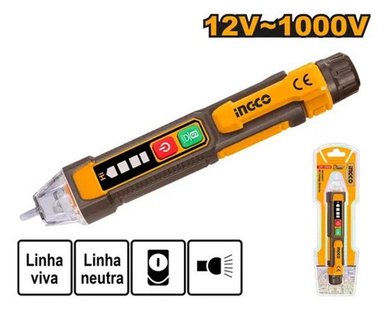 DETECTOR TENSAO E ENERGIA 1000V INGCO - VD100091