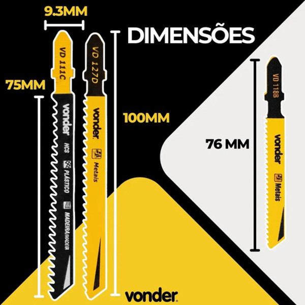 JOGO DE 10PCS COM LAMINA TICO TICO VONDER - 46.33.100.010
