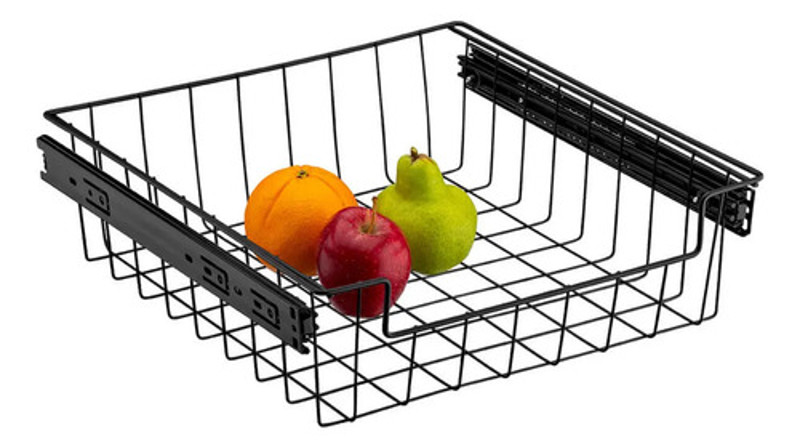 GAVETA ARAMADA FRUTEIRA MASTER COM 37CM E CORREDICA SCHMITT (A105 x L370 x P380) PRETA - 0643