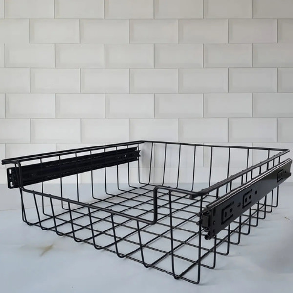 GAVETA ARAMADA FRUTEIRA MASTER COM 37CM E CORREDICA SCHMITT (A105 x L370 x P380) PRETA - 0643