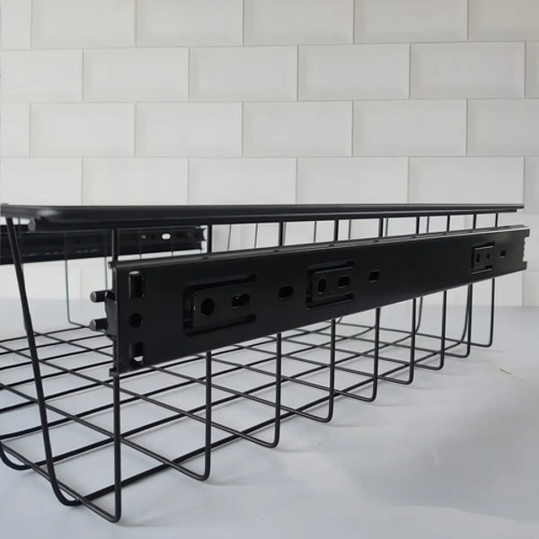 GAVETA ARAMADA FRUTEIRA MASTER COM 37CM E CORREDICA SCHMITT (A105 x L370 x P380) PRETA - 0643