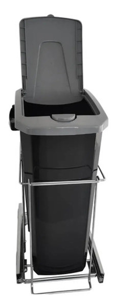 LIXEIRA SIMPLES SLIM COM 15 LITROS SCHMITT (A470 x L230 x P340) PRETA - 2716