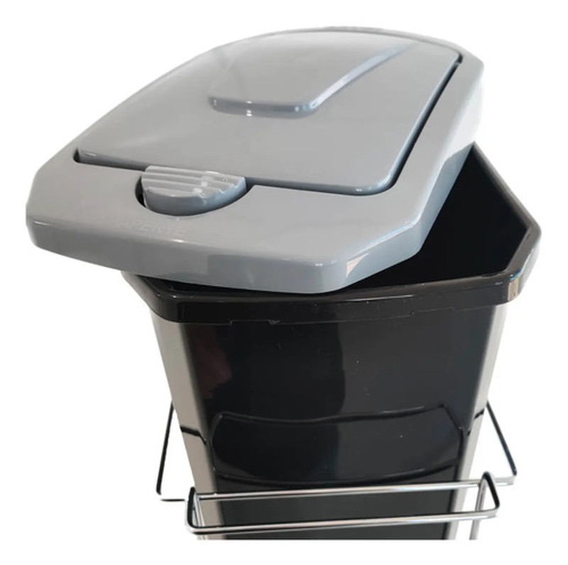 LIXEIRA SIMPLES SLIM COM 15 LITROS SCHMITT (A470 x L230 x P340) PRETA - 2716