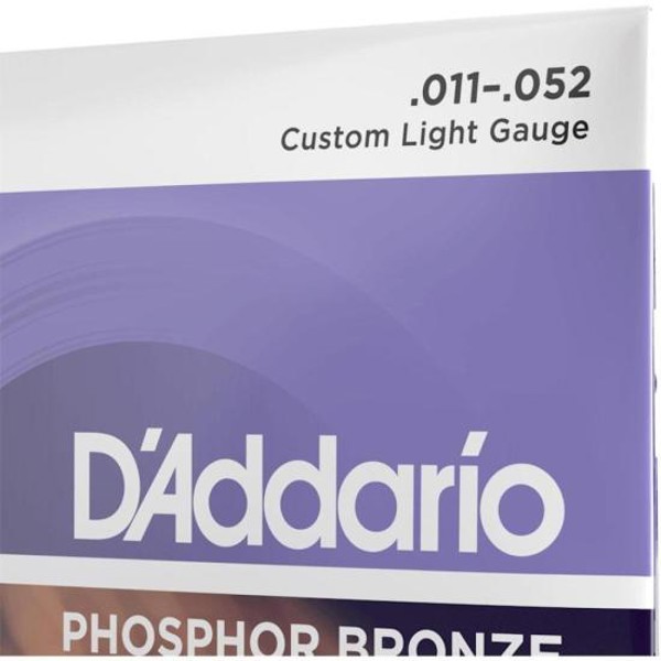 Encordoamento Violão Aço .011-.052 Phosphor Bronze EJ26 D Addario