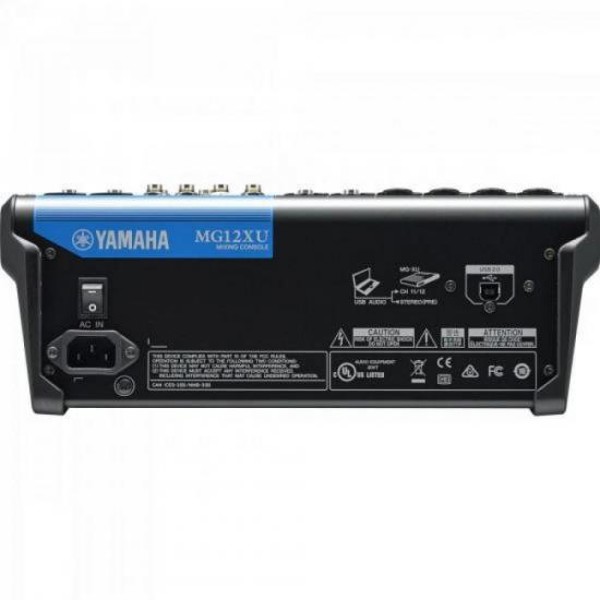Mesa de Som Analógica Yamaha MG12XU 12 Canais Bivolt Preta