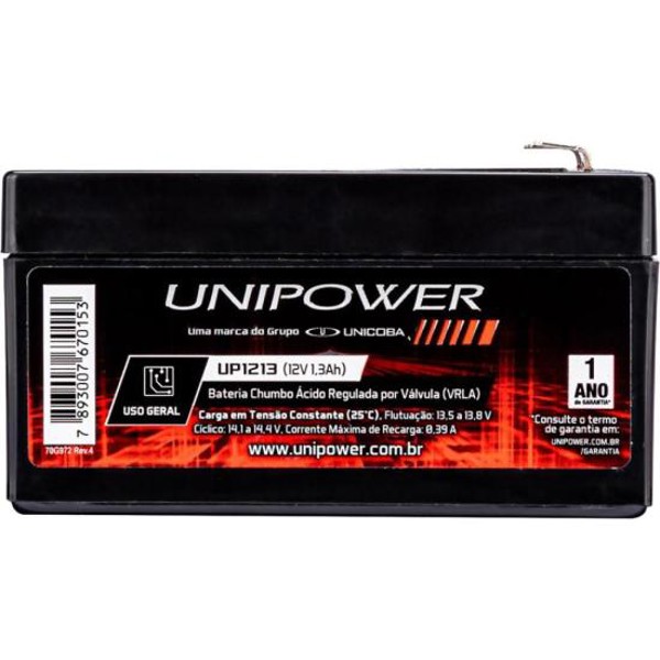 Bateria Selada 12V 1,3Ah UP1213 Unipower
