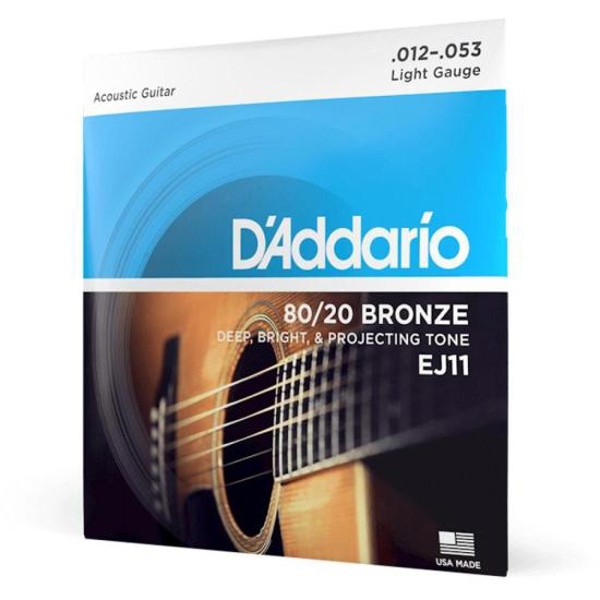 Encordoamento Violão Aço .012-.053 80/20 Bronze EJ11 D Addario