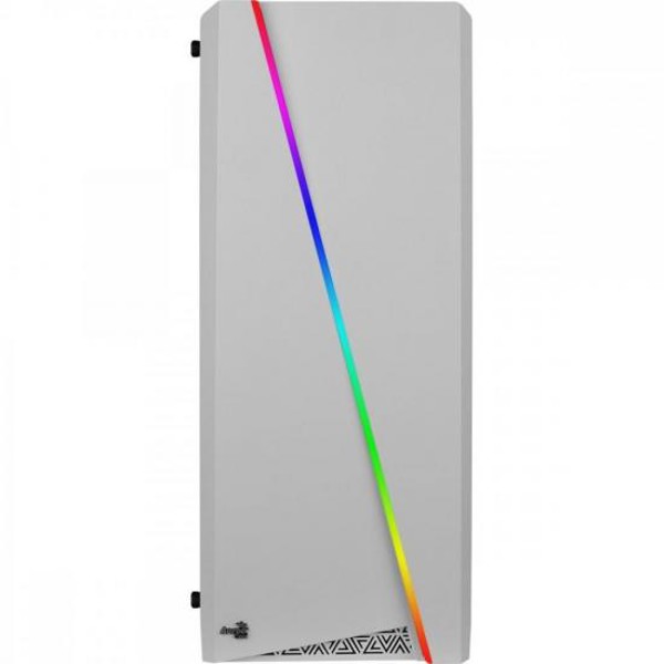 Gabinete Gamer Aerocool Cylon Branco RGB Lateral Acrílico