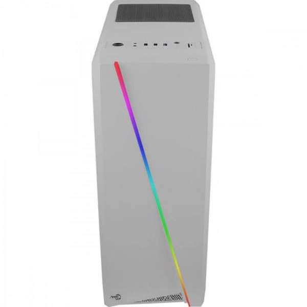 Gabinete Gamer Aerocool Cylon Branco RGB Lateral Acrílico