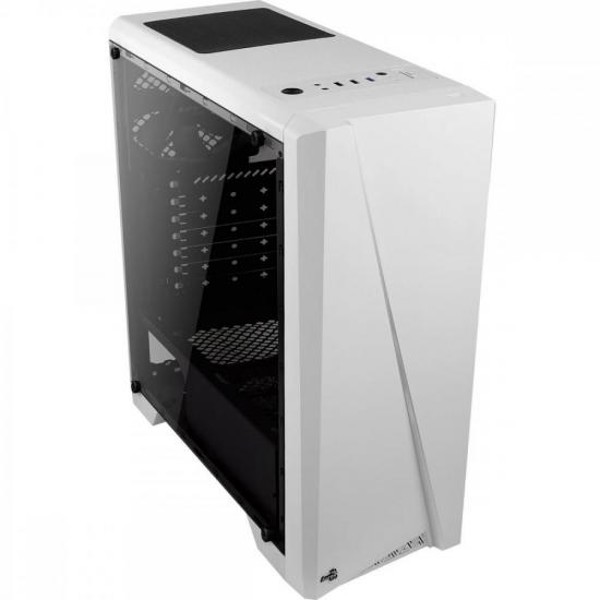 Gabinete Gamer Aerocool Cylon Branco RGB Lateral Acrílico