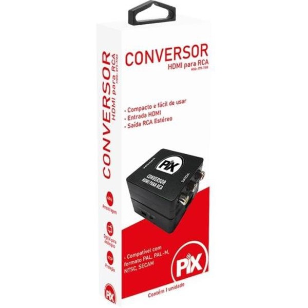 Conversor HDMI Para RCA Preto Pix