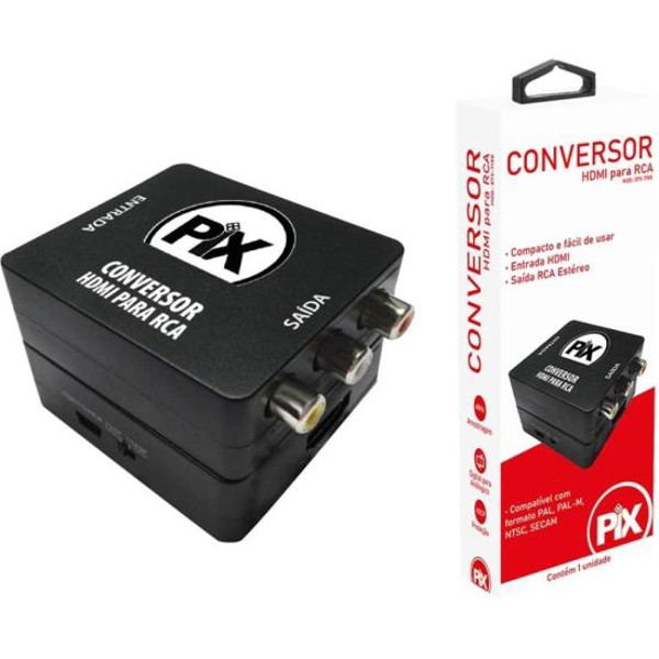 Conversor HDMI Para RCA Preto Pix