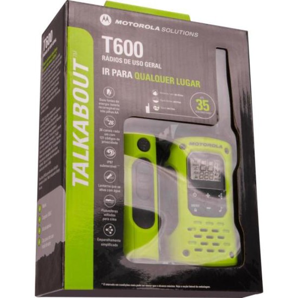 Rádio Comunicador Talkabout Motorola T600BR H2O 35km Verde - PAR / 2