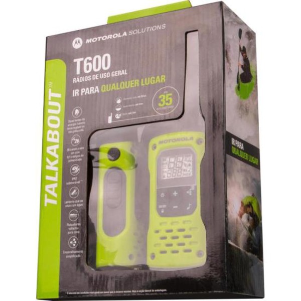 Rádio Comunicador Talkabout Motorola T600BR H2O 35km Verde - PAR / 2