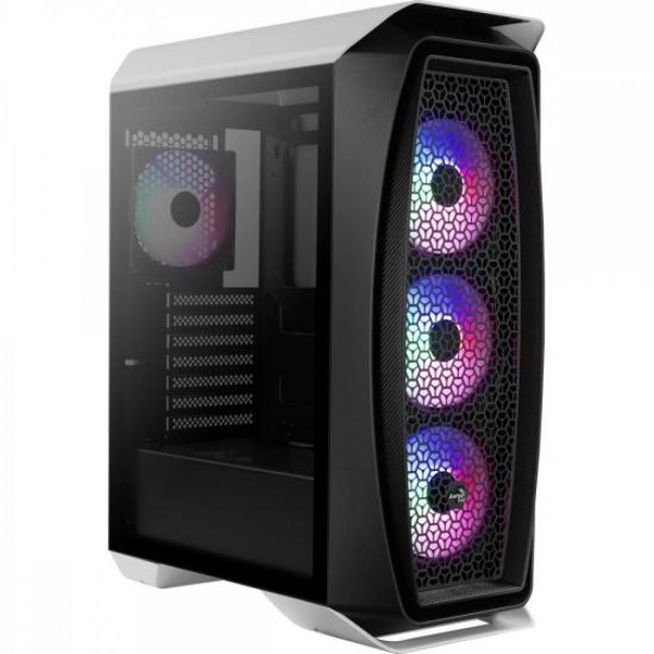 Gabinete Gamer Aerocool Aero One Frost Branco RGB Lateral Vidro