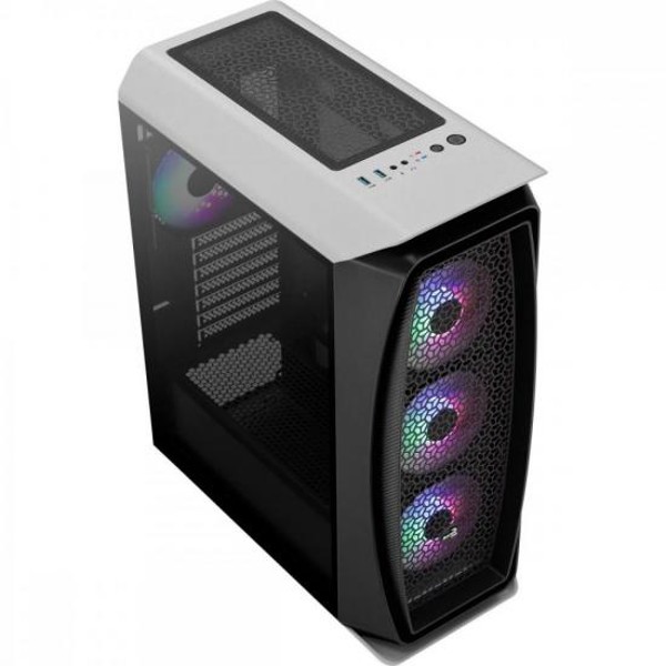 Gabinete Gamer Aerocool Aero One Frost Branco RGB Lateral Vidro