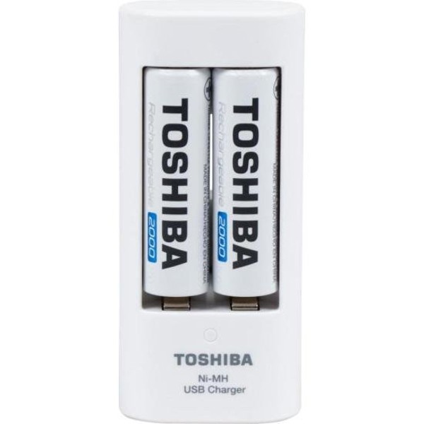 Carregador de Pilha USB TNHC-6GME2 CB (C/2 Pilhas AA 2000 MAh) Toshiba