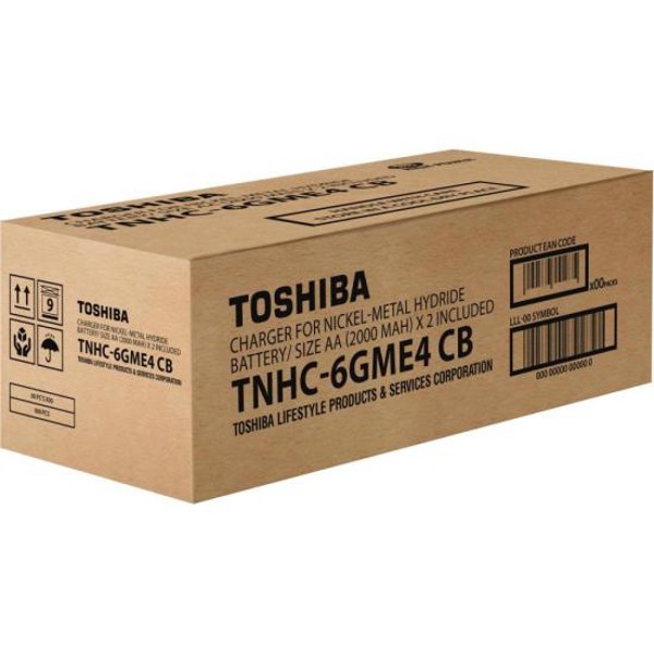 Carregador de Pilha USB TNHC-6GME4 CB (C/4 Pilhas AA 2000 MAh) Toshiba