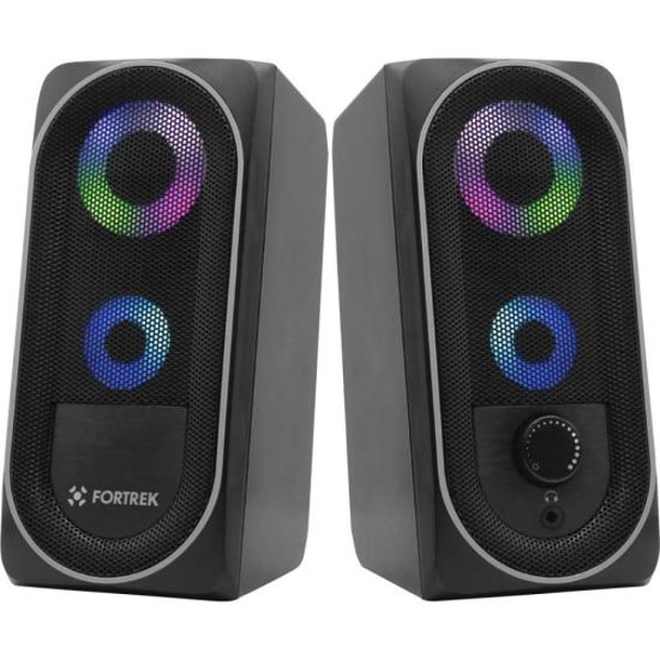 Caixa de Som Gamer Multimídia Fortrek Black Hawk RGB Preta