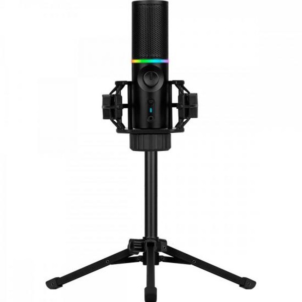 Microfone Gamer Streamplify Mic Tripod Com Tripé Preto RGB