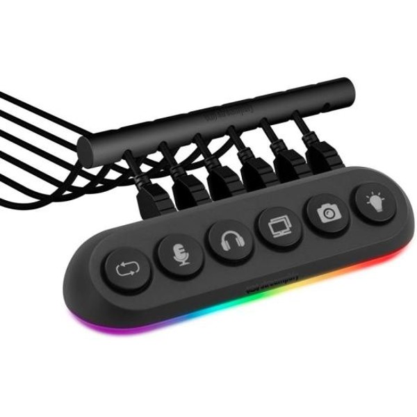 Hub USB 5 Portas 3.0 Streamplify Deck 5 Preto RGB