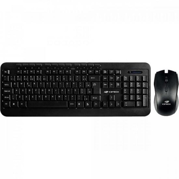 Kit Teclado e Mouse C3Tech K-W60BK Sem Fio