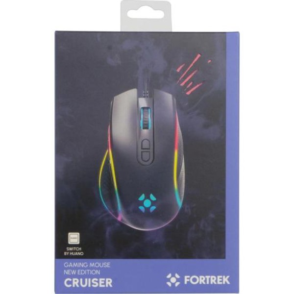 Mouse Gamer Fortrek Cruiser New Edition 12000 Dpi RGB Preto