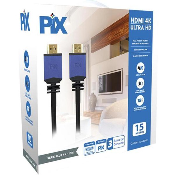Cabo HDMI 2.0 4k 19 Pinos Com Filtro 15m Pix